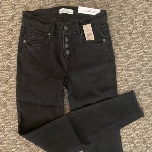 Loft modern skinny button fly jeans